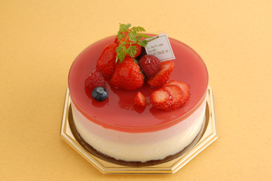 フランボワーズとホワイトチョコムース